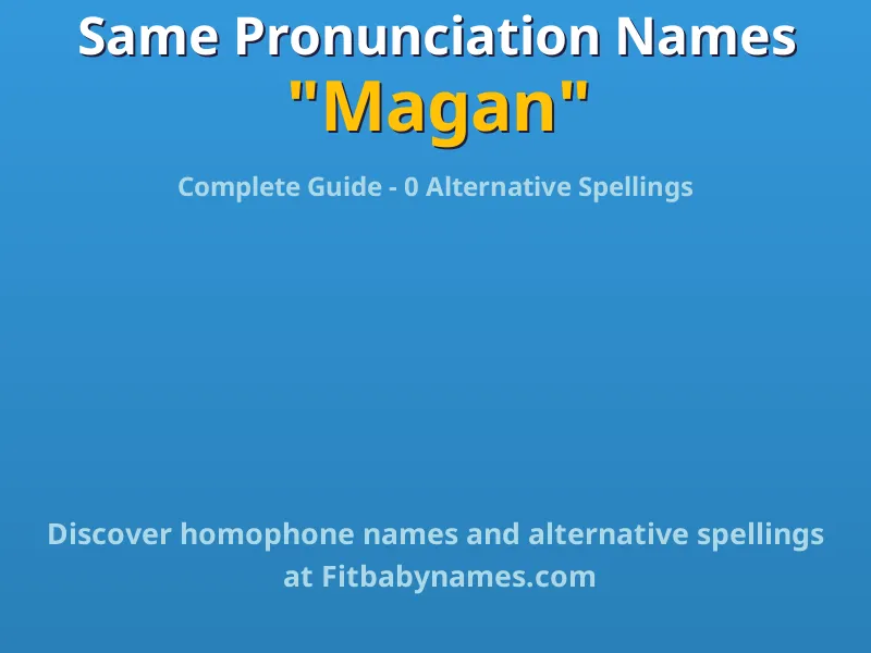Infographic: Magan same pronunciation names, similar names, and homophone names