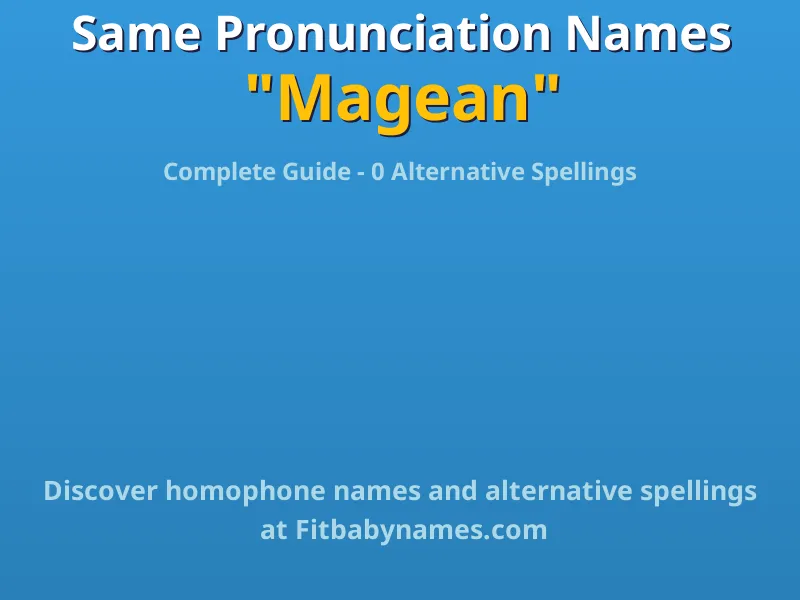 Infographic: Magean same pronunciation names, similar names, and homophone names