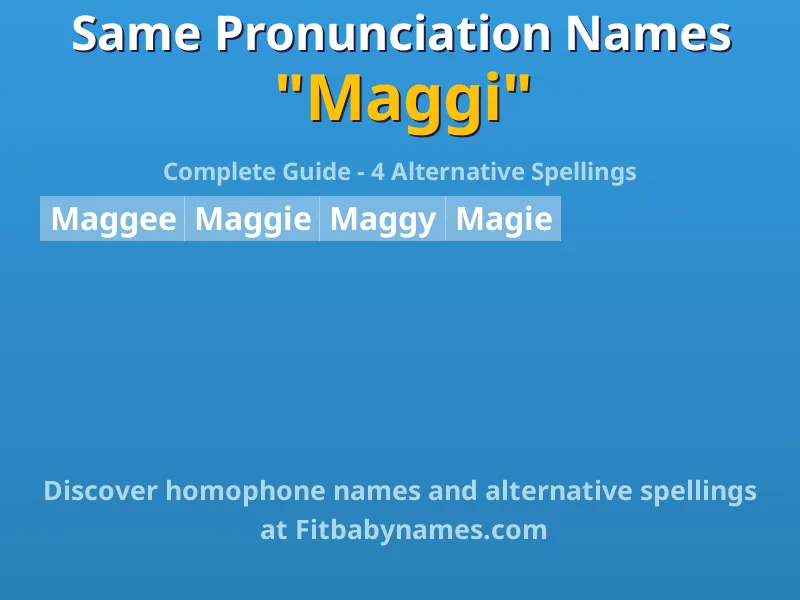 Infographic: Maggi same pronunciation names, similar names, and homophone names