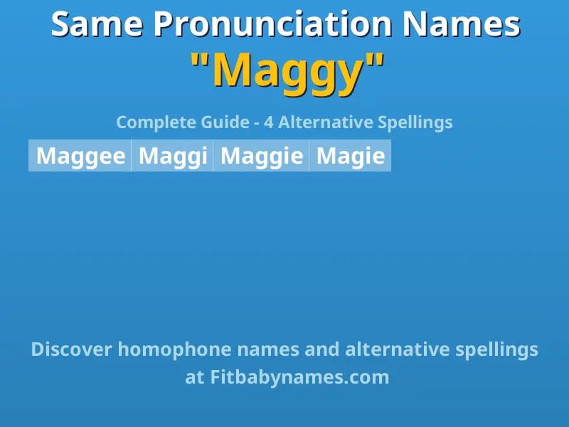 Infographic: Maggy same pronunciation names, similar names, and homophone names