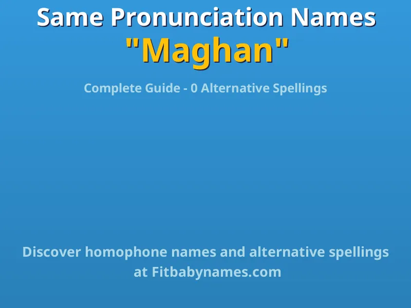Infographic: Maghan same pronunciation names, similar names, and homophone names