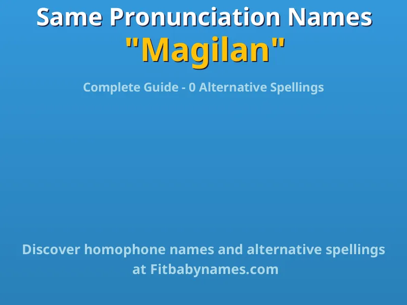 Infographic: Magilan same pronunciation names, similar names, and homophone names