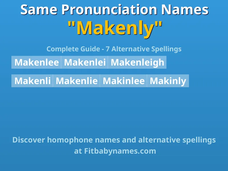 Infographic: Makenly same pronunciation names, similar names, and homophone names