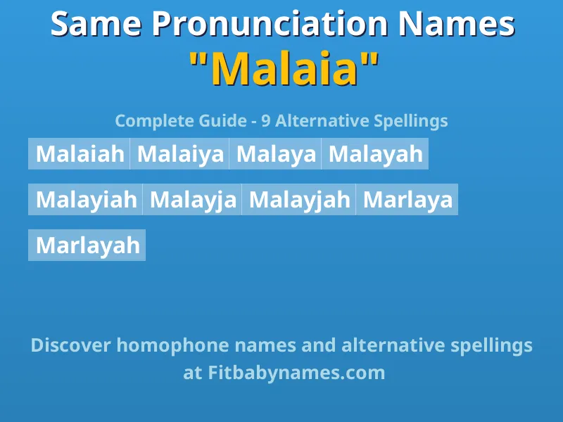 Infographic: Malaia same pronunciation names, similar names, and homophone names