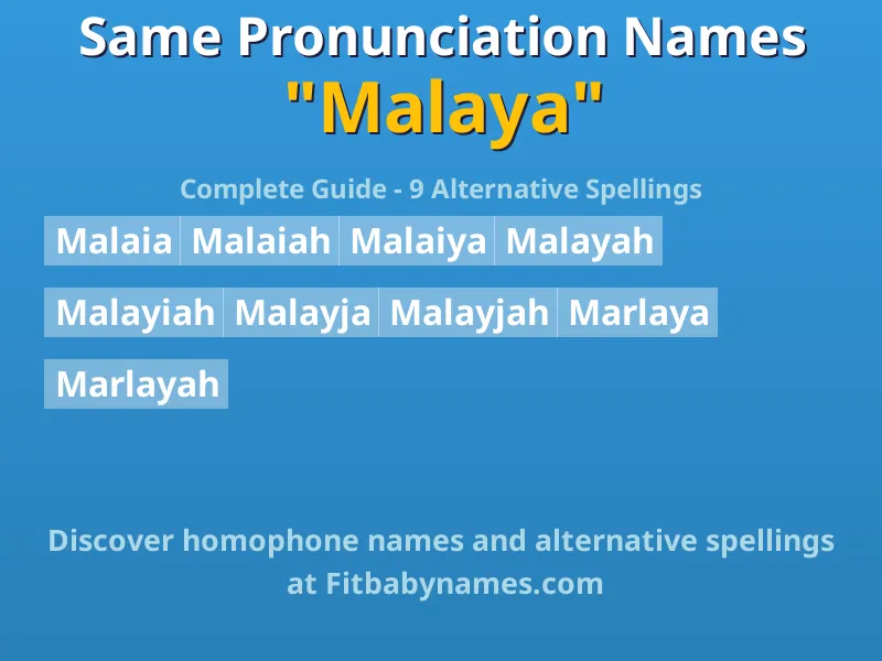 Infographic: Malaya same pronunciation names, similar names, and homophone names