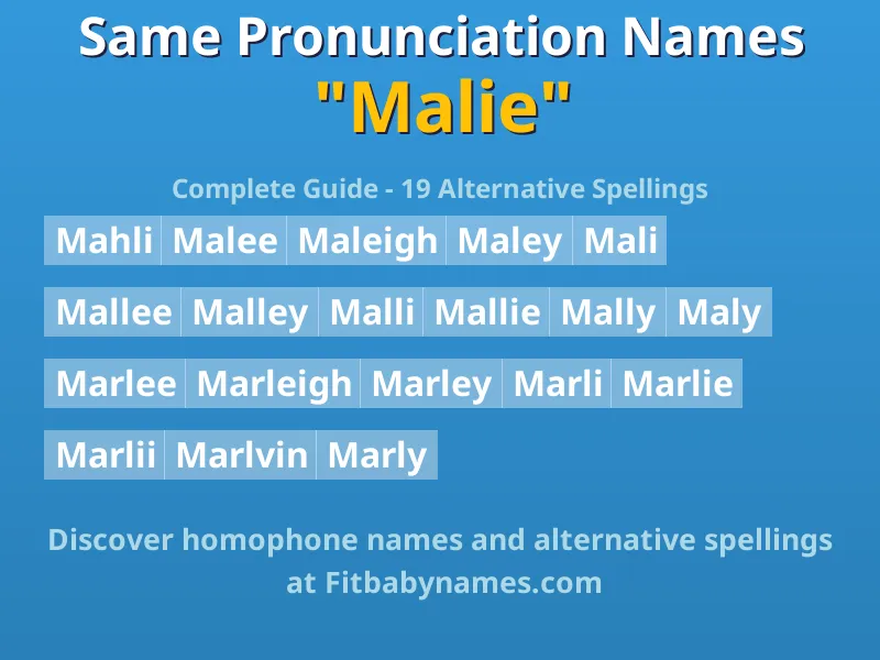 Infographic: Malie same pronunciation names, similar names, and homophone names
