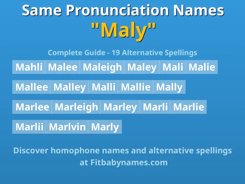 Infographic: Maly same pronunciation names, similar names, and homophone names