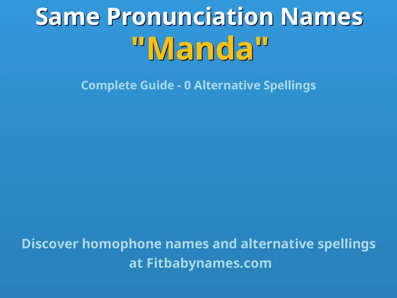 Infographic: Manda same pronunciation names, similar names, and homophone names