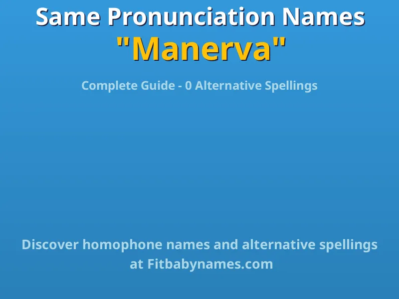 Infographic: Manerva same pronunciation names, similar names, and homophone names