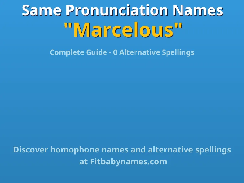 Infographic: Marcelous same pronunciation names, similar names, and homophone names