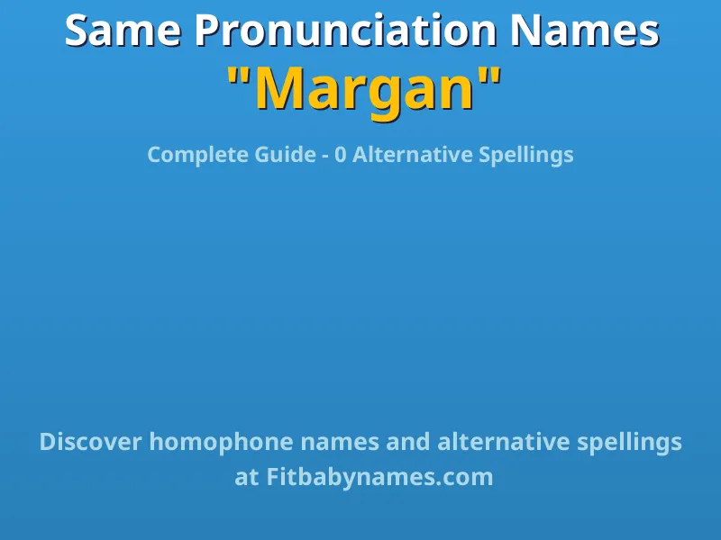 Infographic: Margan same pronunciation names, similar names, and homophone names