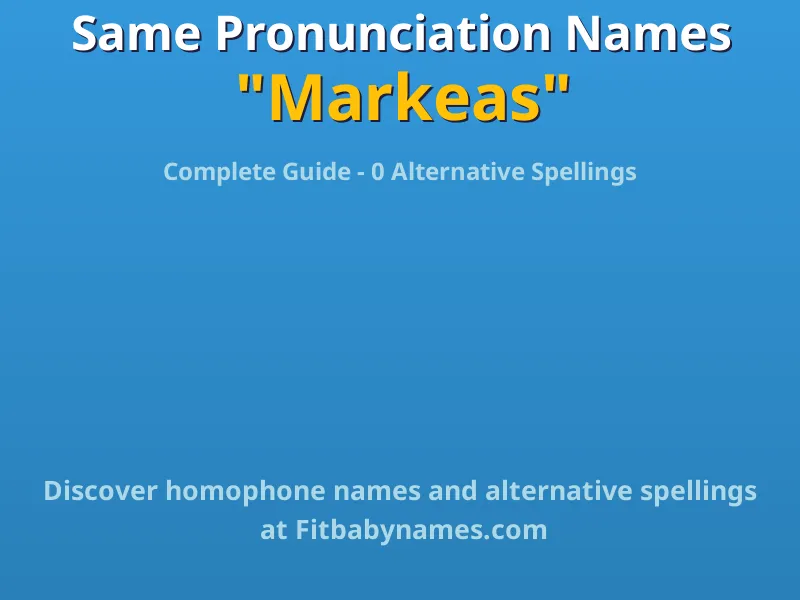 Infographic: Markeas same pronunciation names, similar names, and homophone names