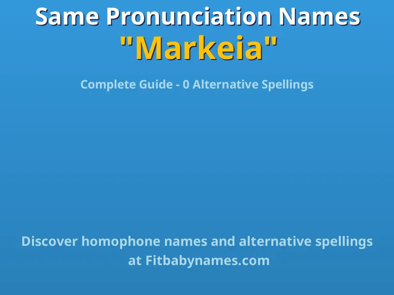 Infographic: Markeia same pronunciation names, similar names, and homophone names
