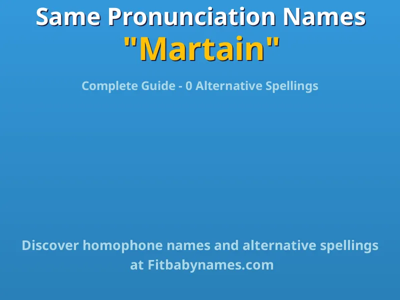 Infographic: Martain same pronunciation names, similar names, and homophone names