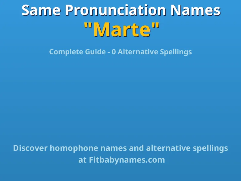 Infographic: Marte same pronunciation names, similar names, and homophone names