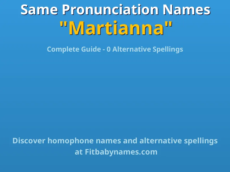 Infographic: Martianna same pronunciation names, similar names, and homophone names