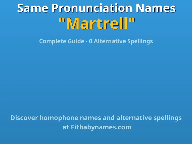 Infographic: Martrell same pronunciation names, similar names, and homophone names