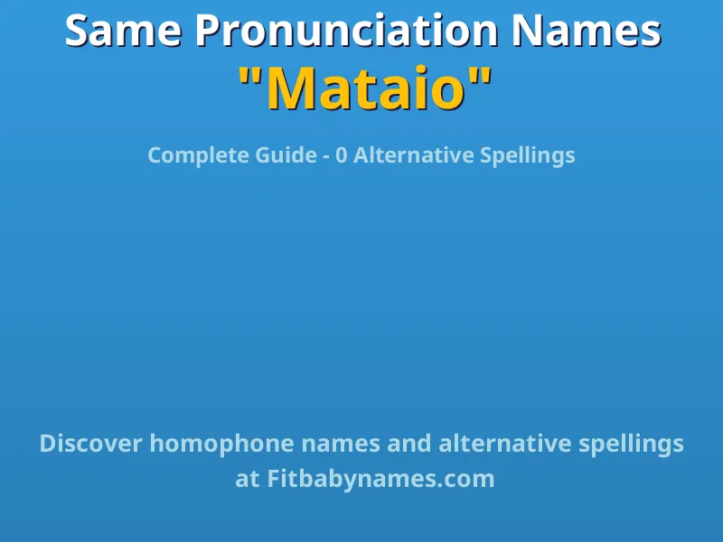 Infographic: Mataio same pronunciation names, similar names, and homophone names