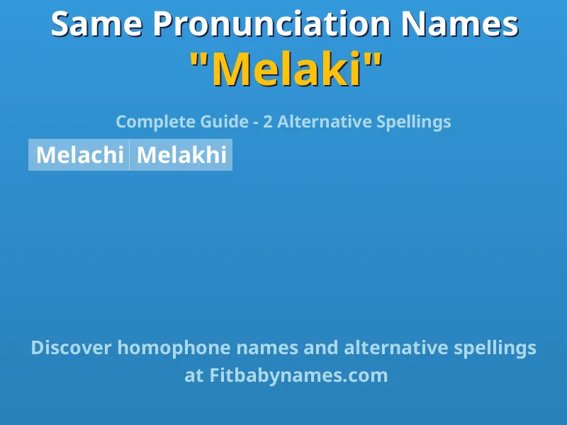 Infographic: Melaki same pronunciation names, similar names, and homophone names