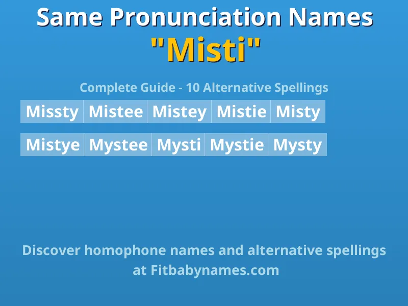 Infographic: Misti same pronunciation names, similar names, and homophone names
