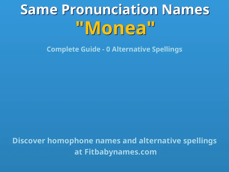 Infographic: Monea same pronunciation names, similar names, and homophone names