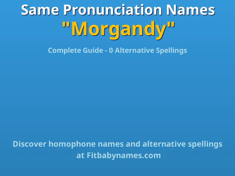 Infographic: Morgandy same pronunciation names, similar names, and homophone names