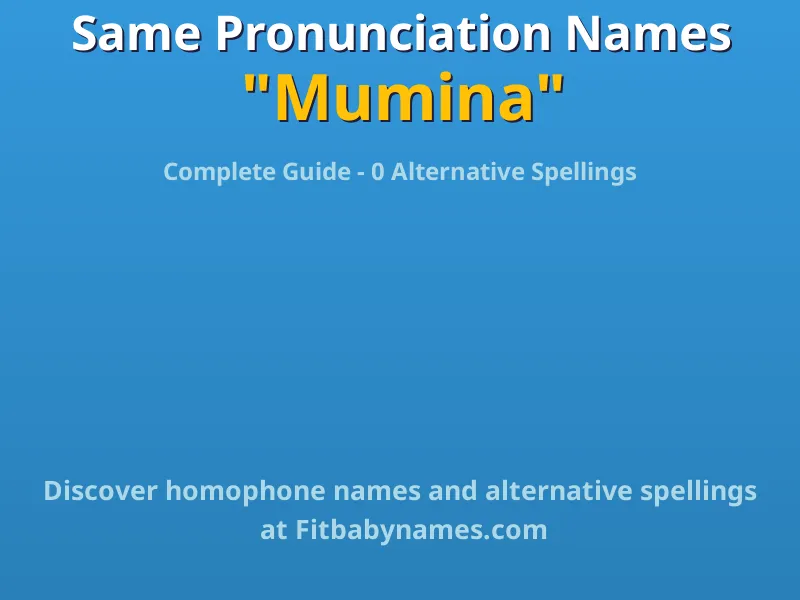 Infographic: Mumina same pronunciation names, similar names, and homophone names