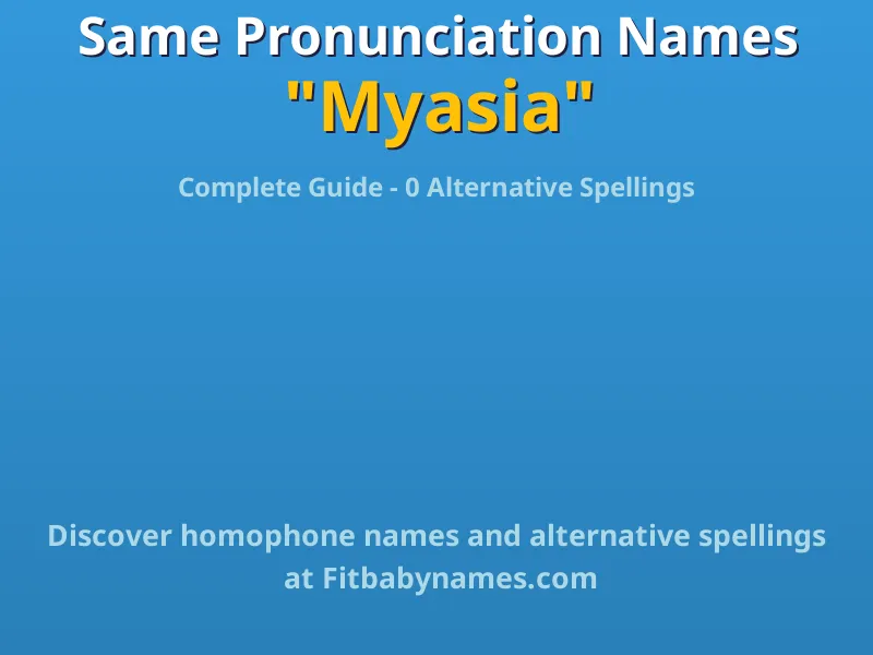 Infographic: Myasia same pronunciation names, similar names, and homophone names