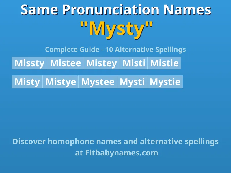 Infographic: Mysty same pronunciation names, similar names, and homophone names