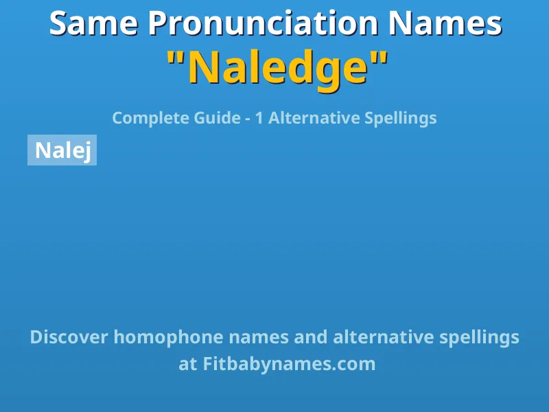 Infographic: Naledge same pronunciation names, similar names, and homophone names