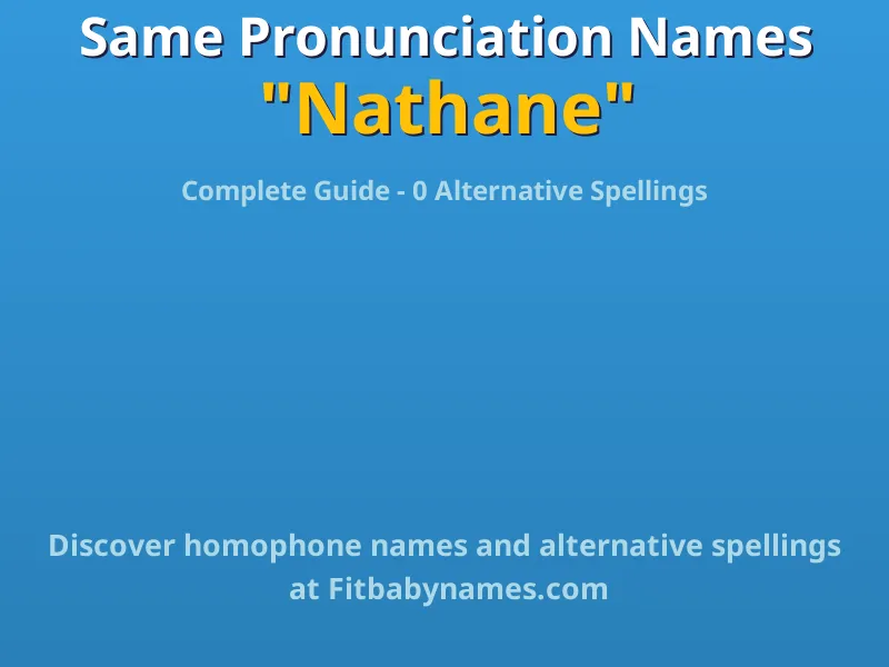Infographic: Nathane same pronunciation names, similar names, and homophone names