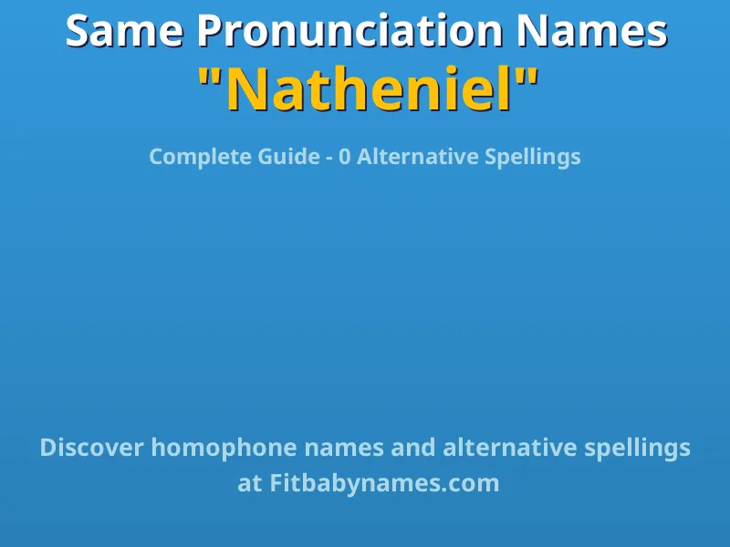 Infographic: Natheniel same pronunciation names, similar names, and homophone names