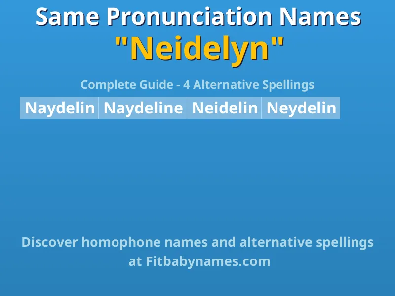 Infographic: Neidelyn same pronunciation names, similar names, and homophone names