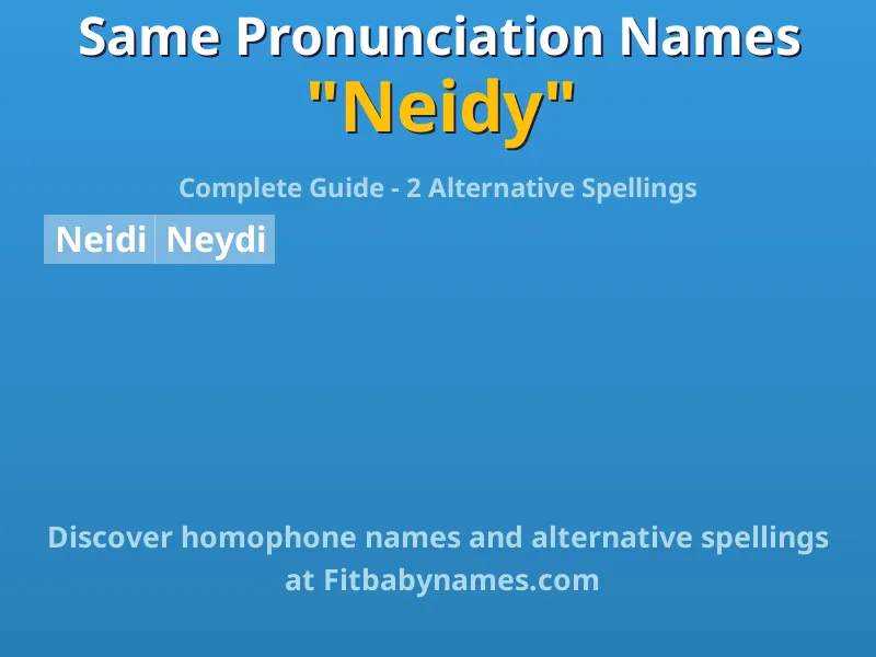 Infographic: Neidy same pronunciation names, similar names, and homophone names