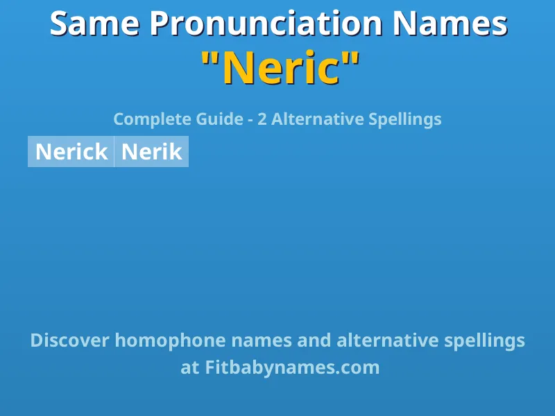 Infographic: Neric same pronunciation names, similar names, and homophone names