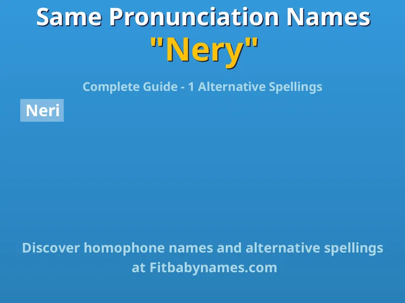 Infographic: Nery same pronunciation names, similar names, and homophone names