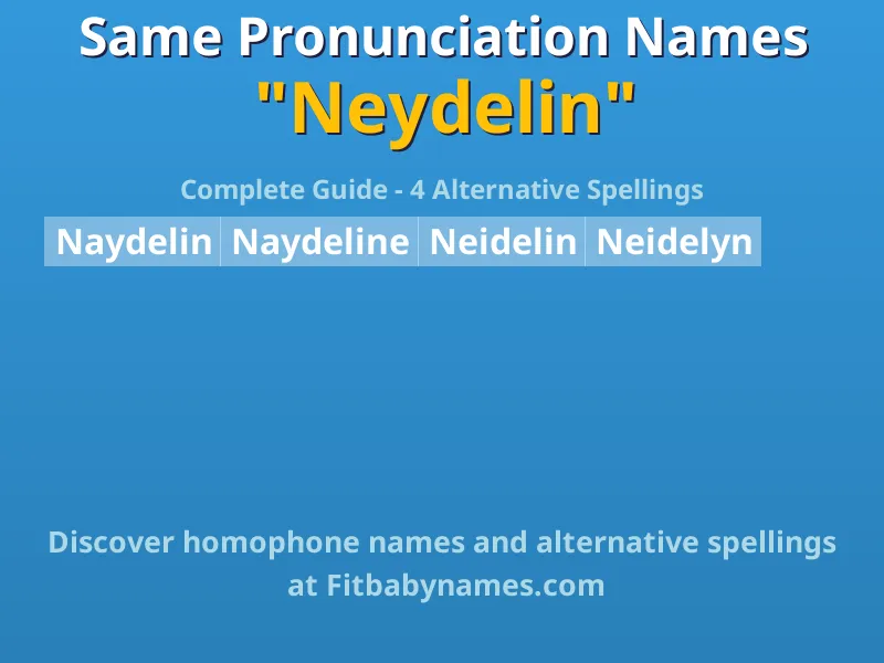 Infographic: Neydelin same pronunciation names, similar names, and homophone names