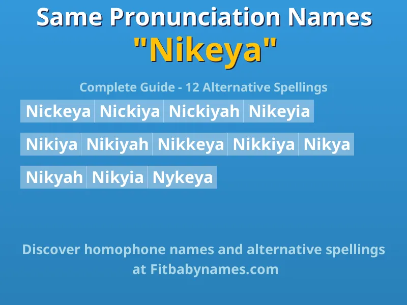 Infographic: Nikeya same pronunciation names, similar names, and homophone names