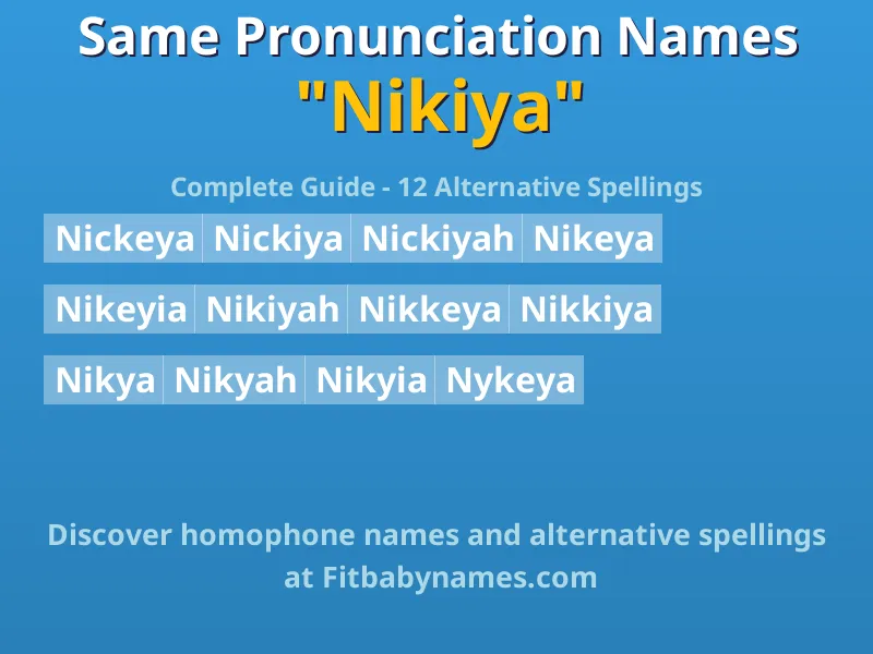 Infographic: Nikiya same pronunciation names, similar names, and homophone names