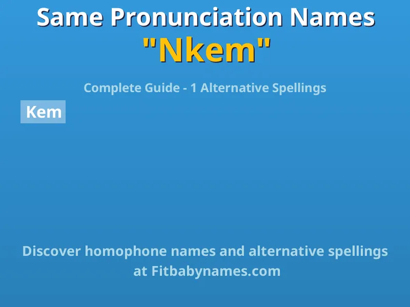 Infographic: Nkem same pronunciation names, similar names, and homophone names