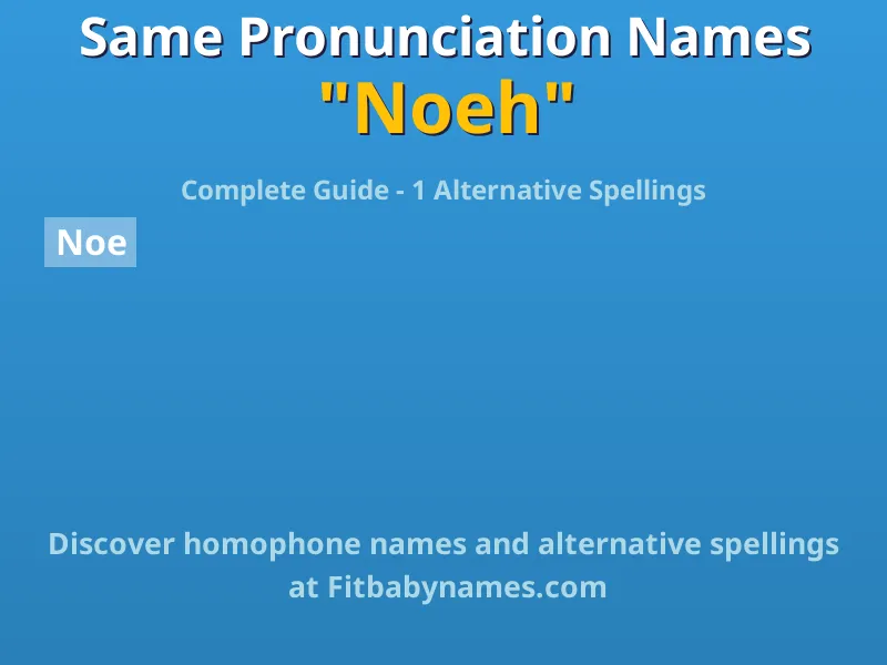 Infographic: Noeh same pronunciation names, similar names, and homophone names
