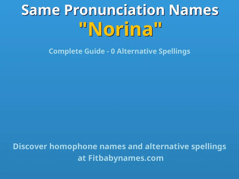 Infographic: Norina same pronunciation names, similar names, and homophone names