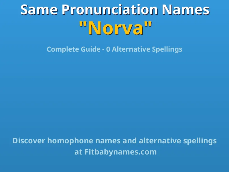 Infographic: Norva same pronunciation names, similar names, and homophone names