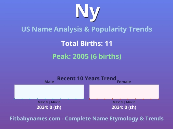Infographic: Ny name meaning, origin, and popularity trends in the United States (US baby name analysis chart)