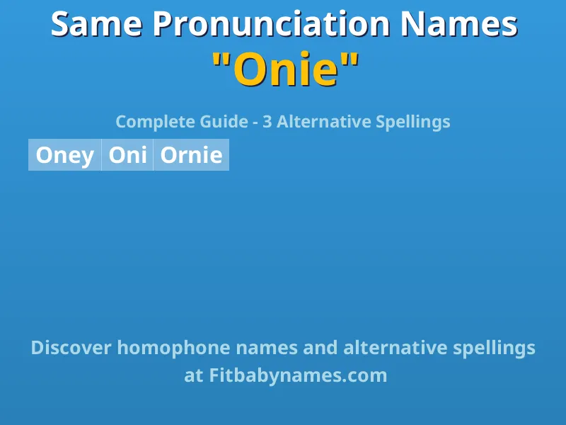 Infographic: Onie same pronunciation names, similar names, and homophone names