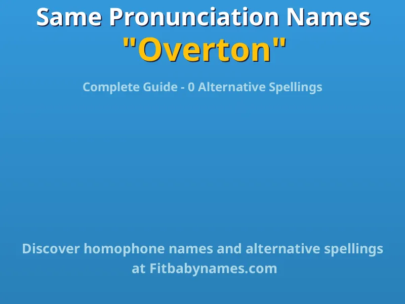 Infographic: Overton same pronunciation names, similar names, and homophone names
