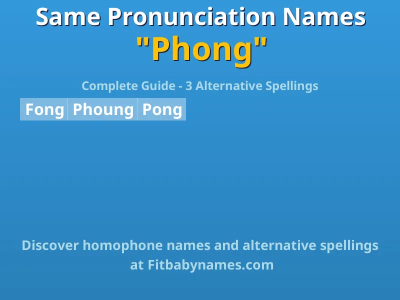 Infographic: Phong same pronunciation names, similar names, and homophone names