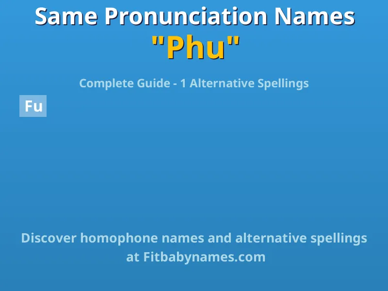 Infographic: Phu same pronunciation names, similar names, and homophone names