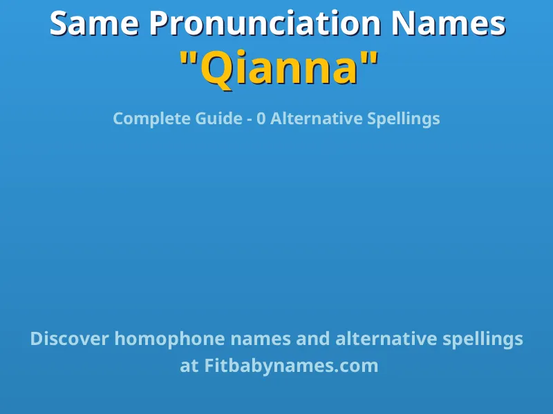 Infographic: Qianna same pronunciation names, similar names, and homophone names