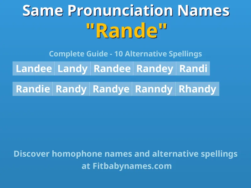 Infographic: Rande same pronunciation names, similar names, and homophone names